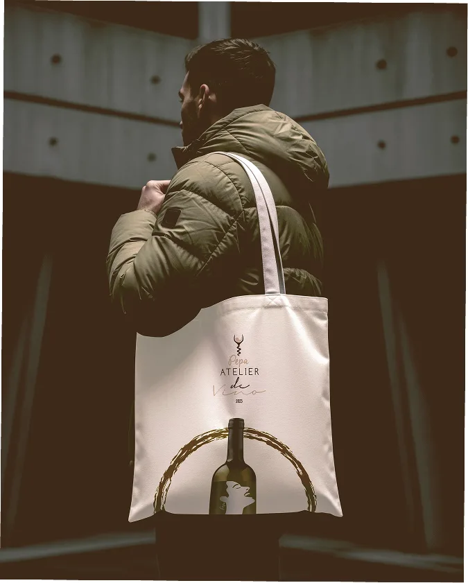 Branded tote bag from a marketing campaign